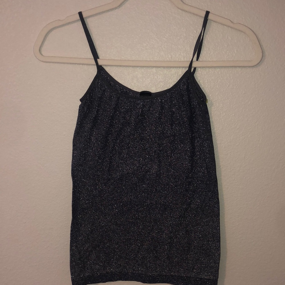 Shiny grey tank top